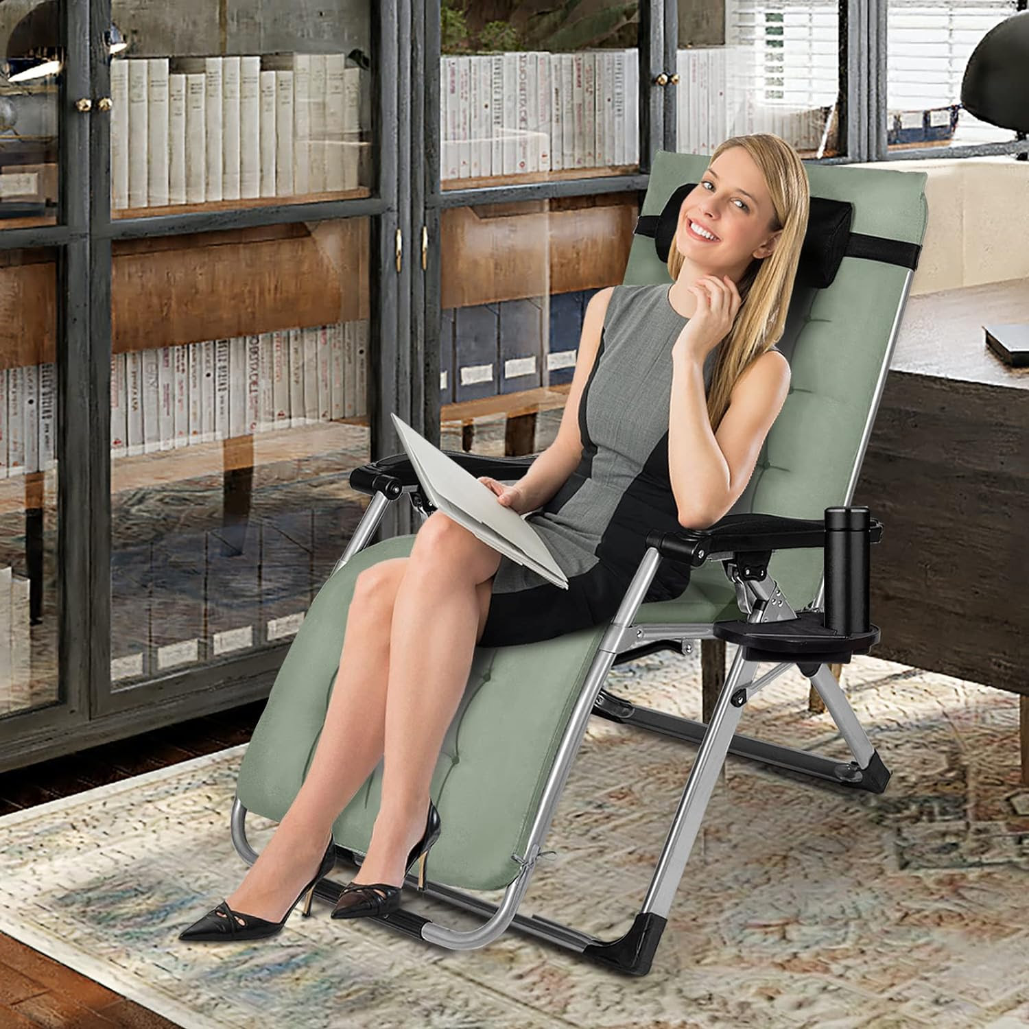 Polar Aurora Adjustable Padded Reclining Lounge Chairs with Removable Cushion & Headrest, Cup Holder. 2400 units.  EXW Georgia $37.00 unit.