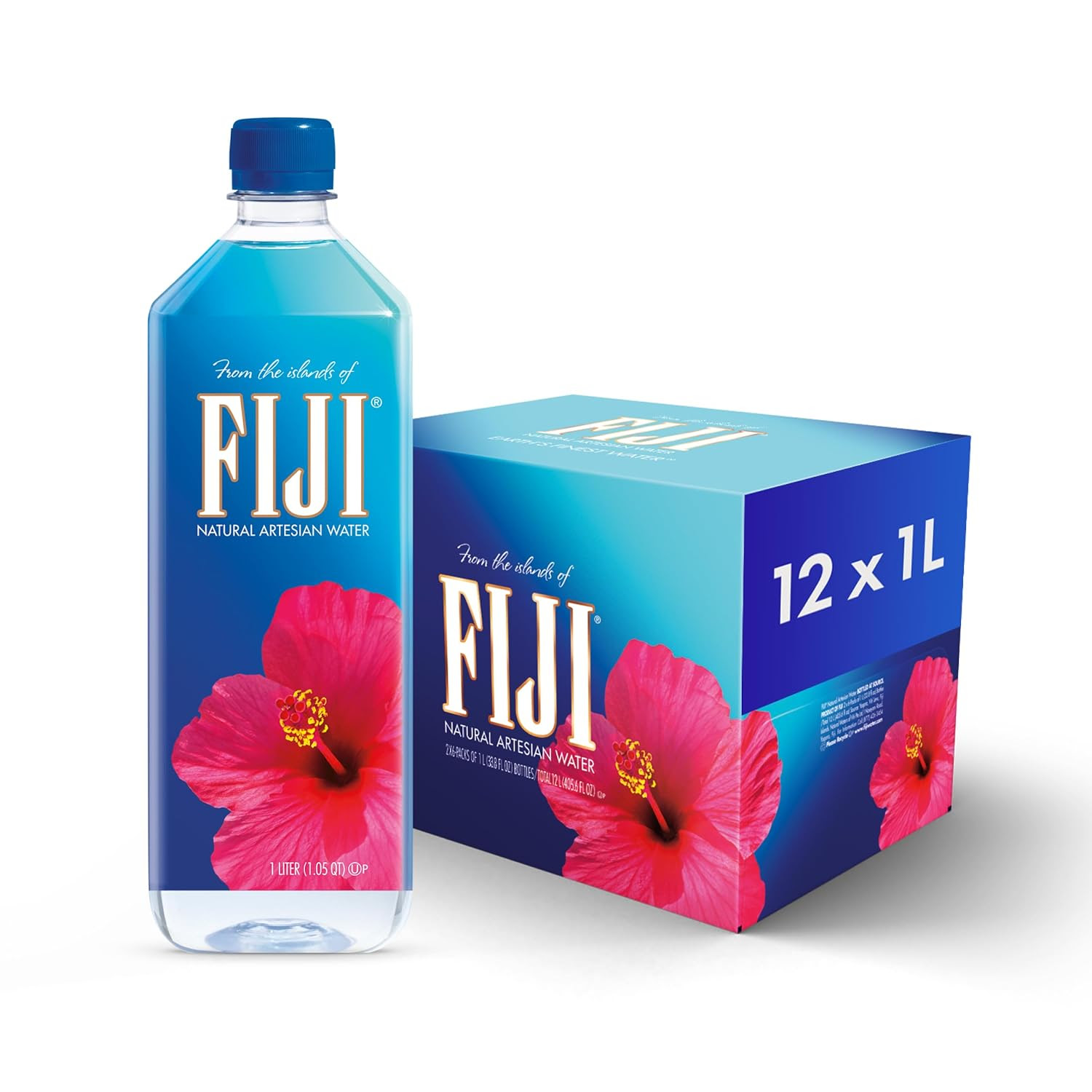 FIJI 12Pack 1 Liter 3.8 Fl oz ( 1 Liter) Natural Artesian Bottled Water.  6000 Cases. EXW Los Angeles $14.00/Case of 12.