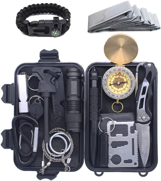 15 in 1 Tactical Survival Kit for Hiking, Camping & SURVIVAL.  302 units. EXW Los Angeles $14.50 unit.