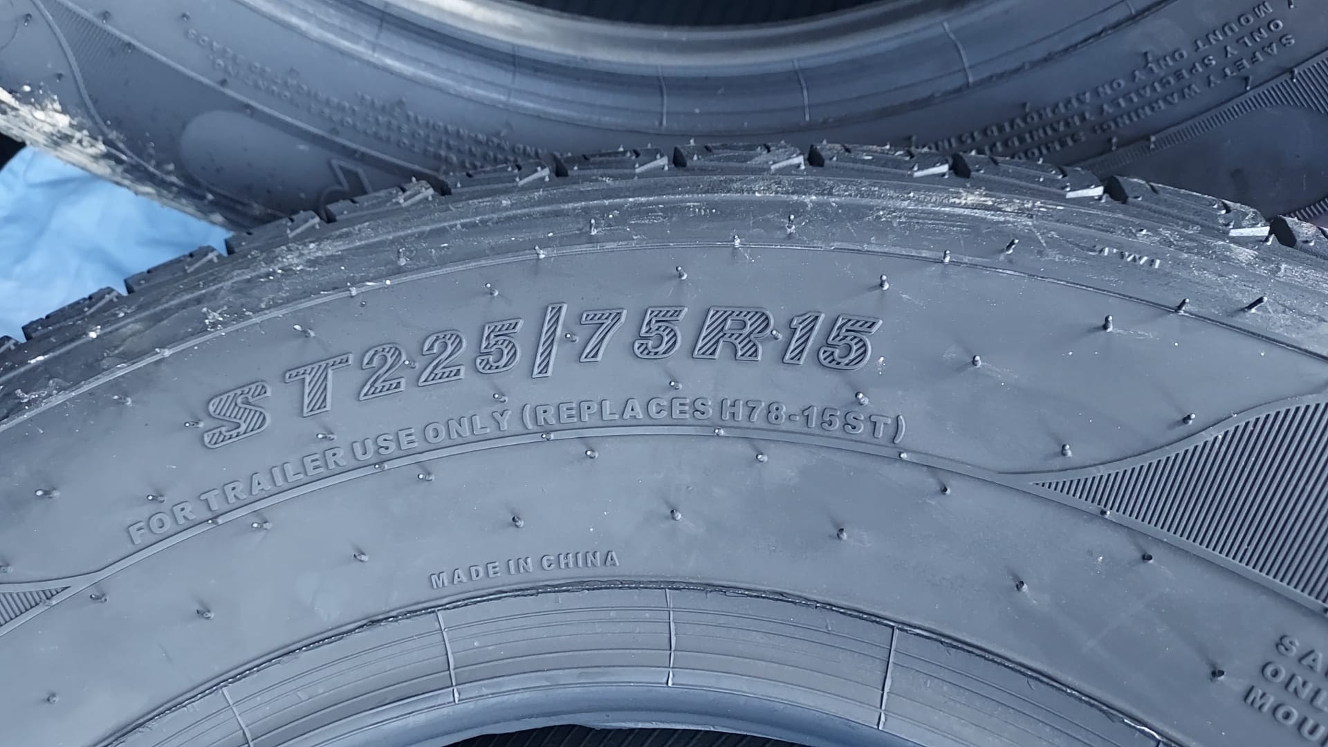 Carlstar ST225/75R15 Trailer Tire. 