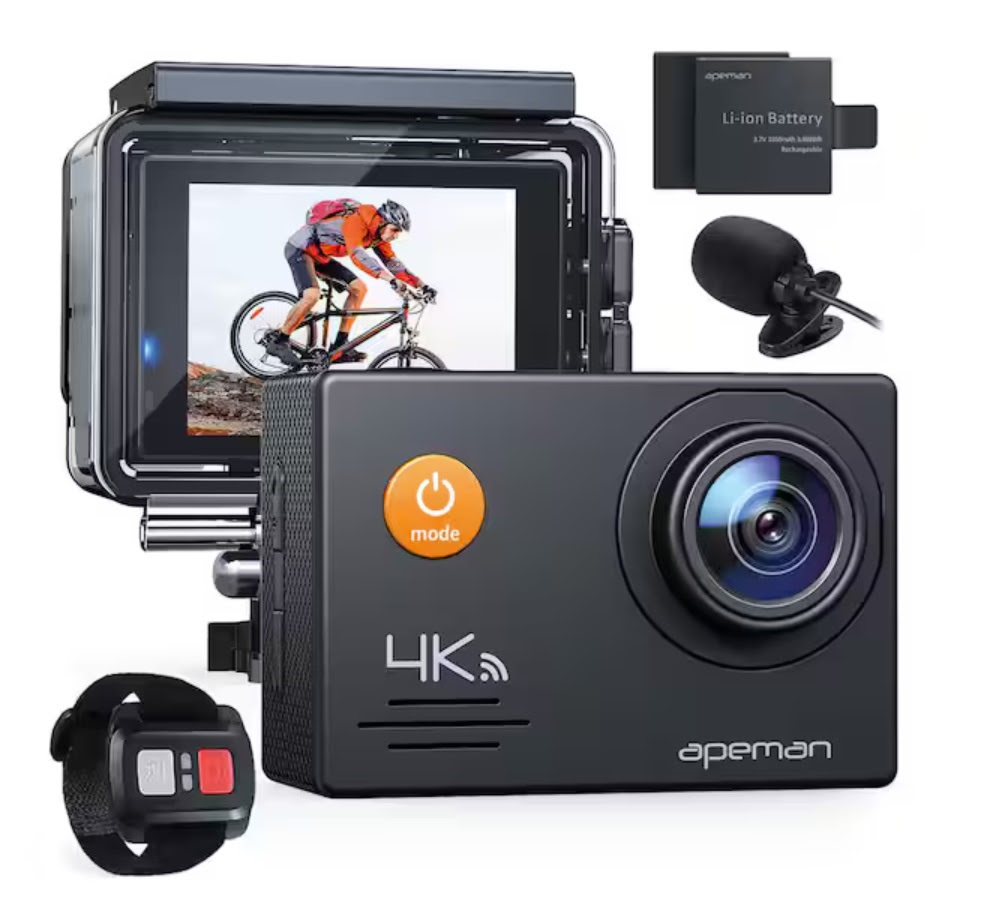 APEMAN A79 & A80 4K 20MP WiFi External Microphone 2.4G Action Camera. 230 units.  EXW Los Angeles $27.00 unit.