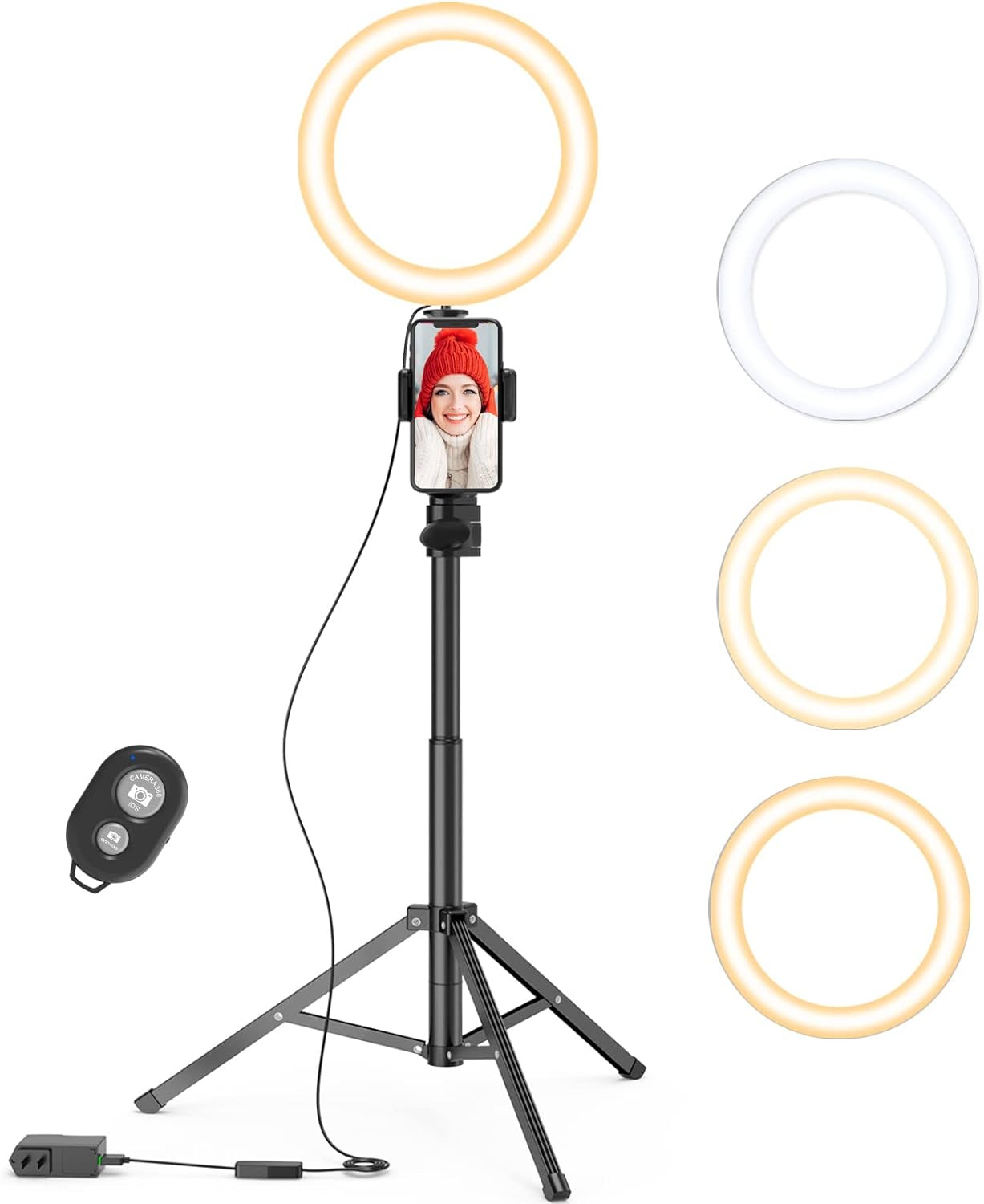 QIAYA Ring Light with Stand and Phone Holder. 3000 units. EXW Los Angeles $8.95 unit.