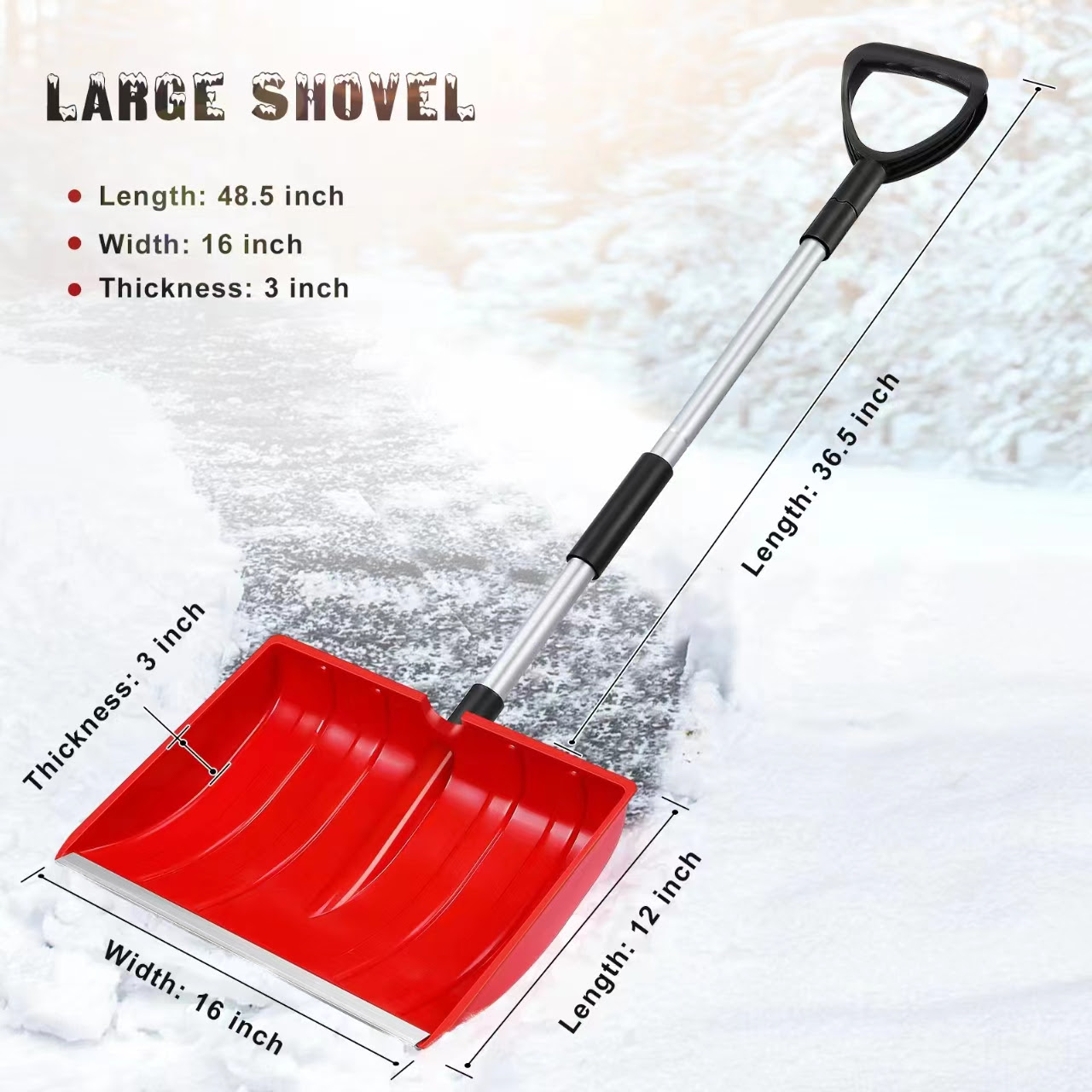 Snow Shovels Closeout. 800 units.  EXW Los Angeles $7.95 unit.