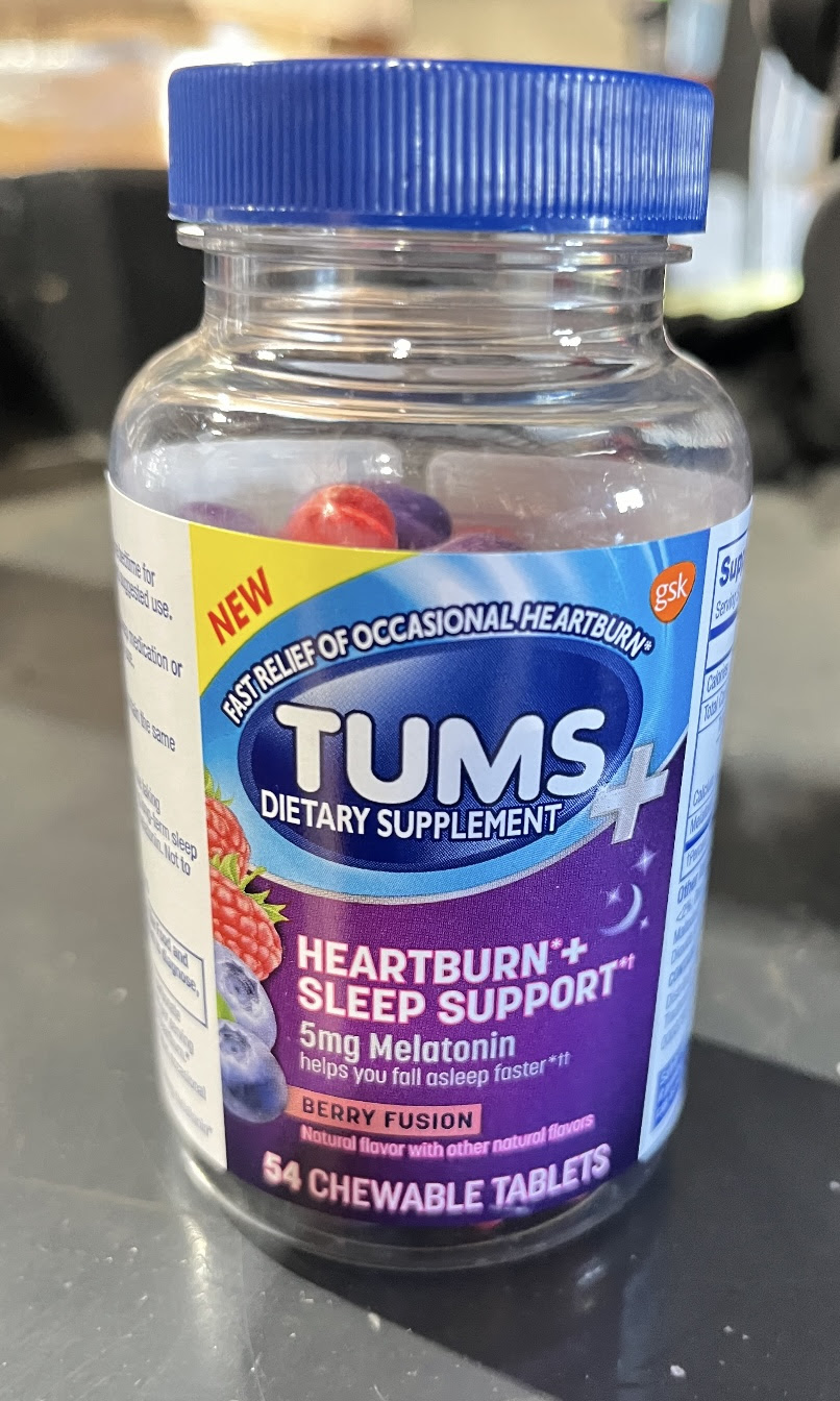 Tums 54ct with Sleep Support Berry Fusion Chew Bites. 6000 Bottles.  EXW Los Angeles $2.95 Bottle.