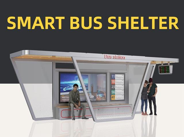 Stay Informed with Solar LED Display Bus Shelters