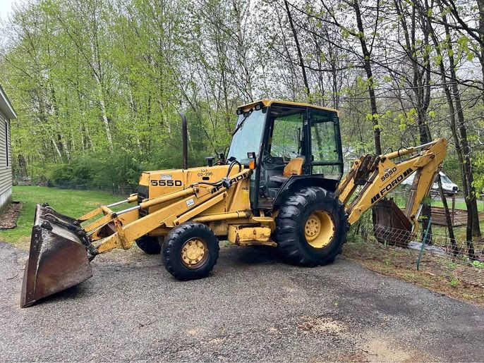 1994 Ford 555D 4wd Backhoe Loader, Needs Repair!