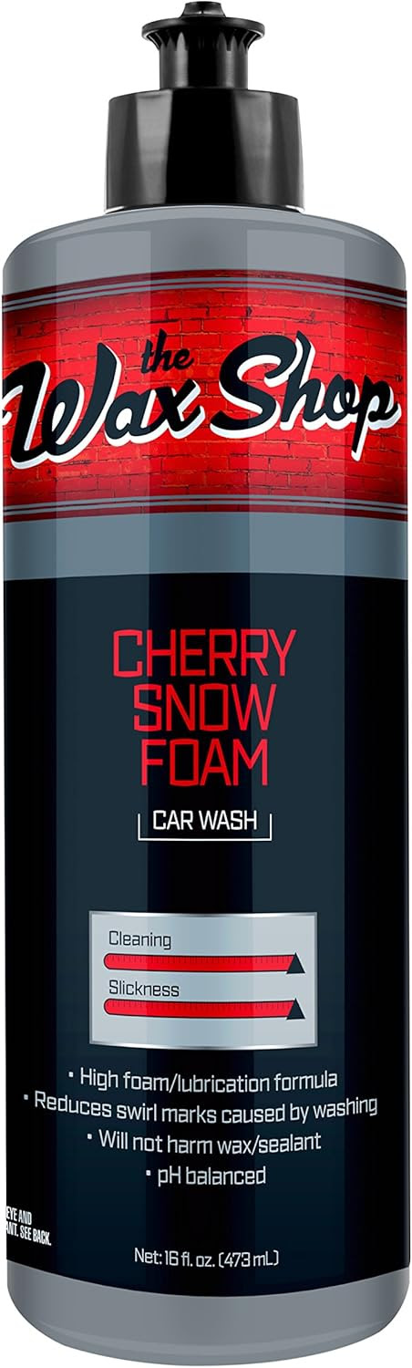 The Wax Shop 16 oz Cherry Snow Foam Car Wash Detergent.  5000 Units. EXW New Jersey $2.95 Unit. Retail $12.99