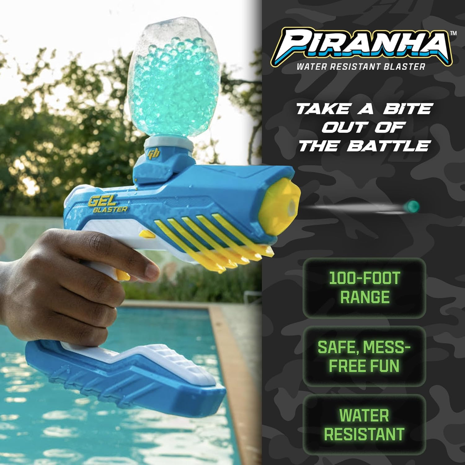 PIRANHA Waterproof Gel Blaster, 4000 Units.  EXW Los Angeles $7.75 Unit. Retail $22.75