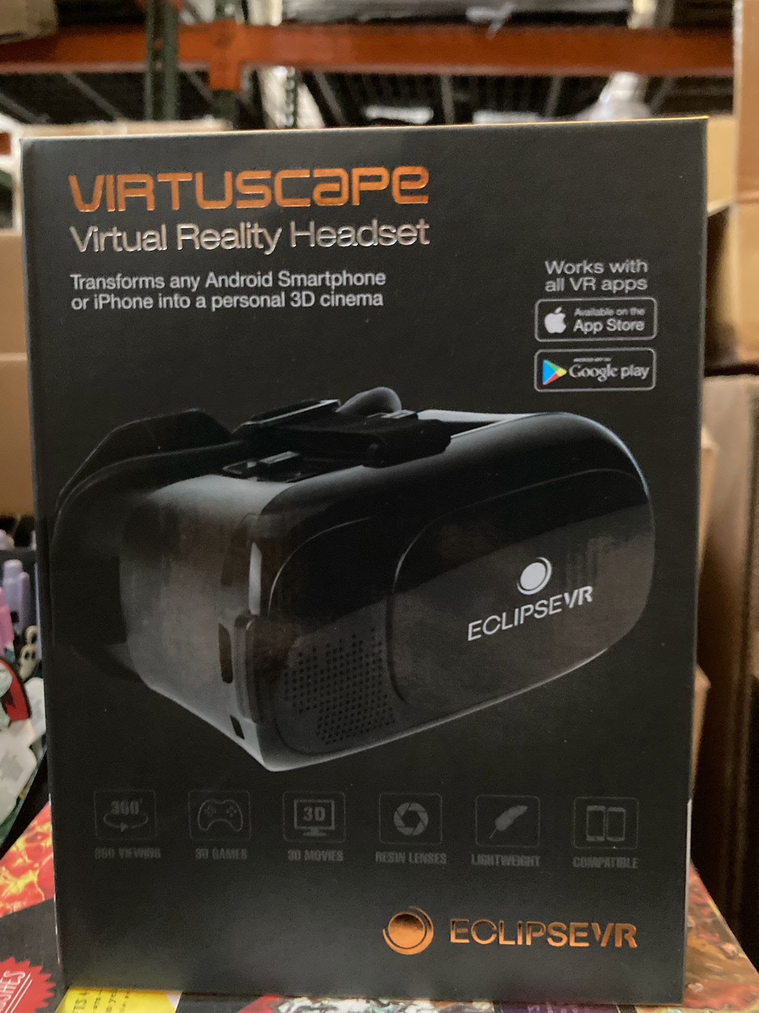 Virtuscape Virtual Reality Headset. 1060 Units. EXW Los Angeles $7.95 Unit.