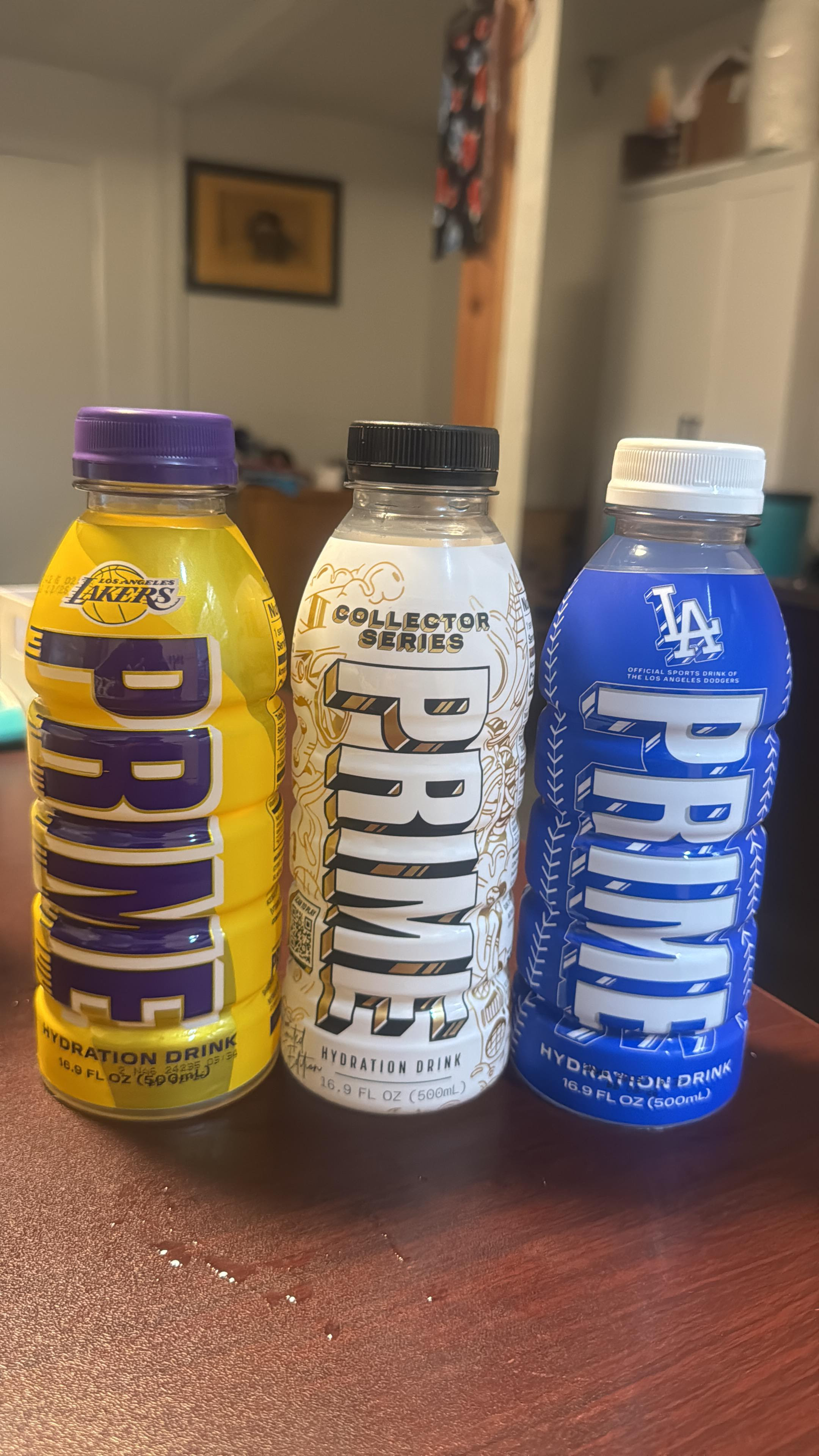 Prime 16.9oz 12Pack New Special Edition LA LAKERS & DODGER Hydration Drink. 7140 Cases. EXW Los Angeles $9.95 Case of 12 Bottles. Retail $2.08 (1 Bottle)