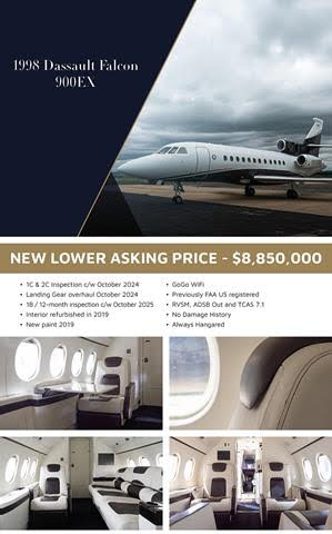 Falcon 900EX Price Reduction - Best Deal Opportunity