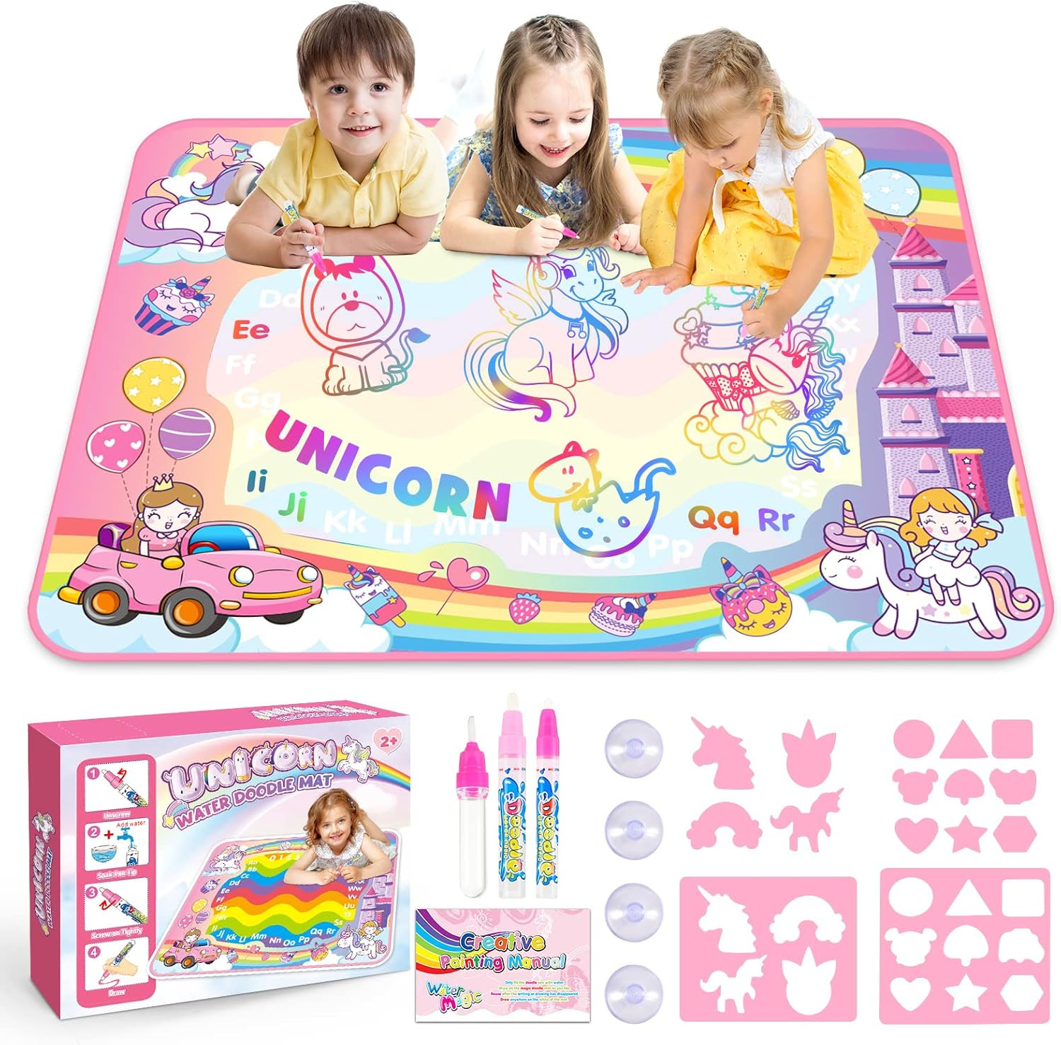 LUCKADES  Unicorn Girls Age 2-8 Water Drawing Mat Toy. 843 Units.  EXW MO USA  $8.95 Unit. Retail $28.99