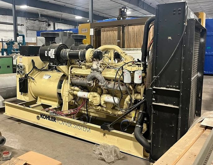 1995 Kohler 750KW Generator w/473 Hours, 1000 Gallon Tank, 1200A Circuit Breaker - $39,950
