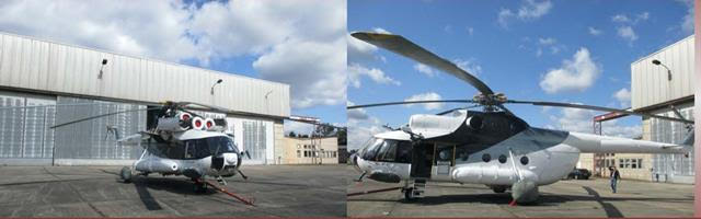 Please find attached the helicopter MI-8 for sale, which is accommodated in hangar in Germany.  