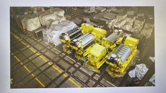 4 Wärtsilä W6L43 generator sets