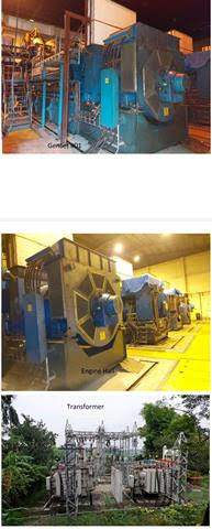 32 MW wartsila Gas power plant 03 units , Engine model: W20V32SG,year 2008