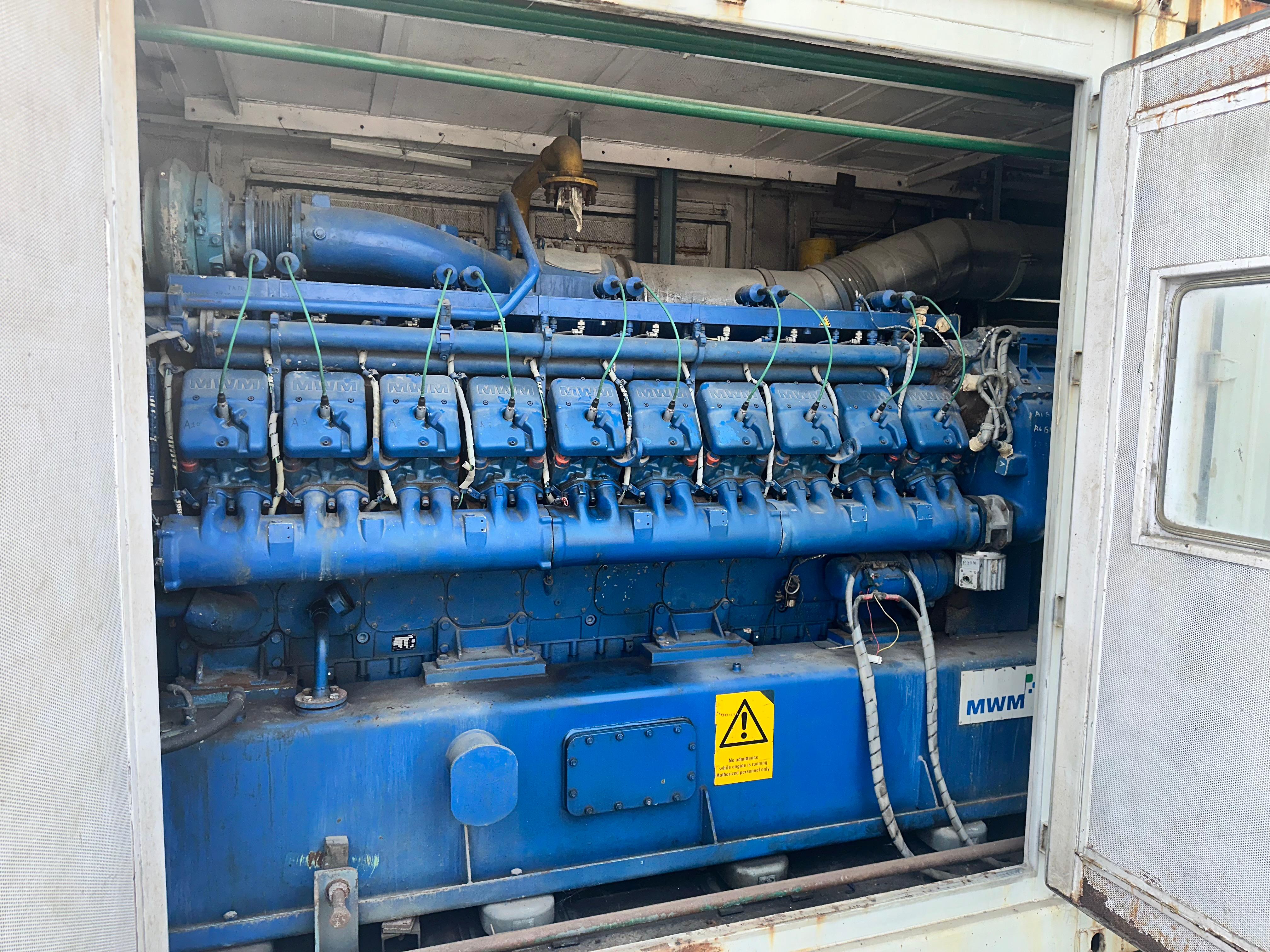  1X MWM TCG2020V20 containerized complete genset for sale.
