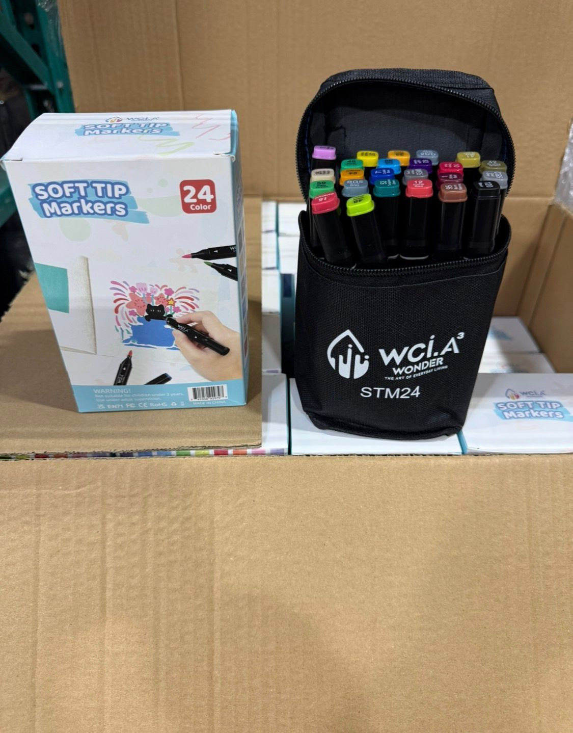 WCI.A 24 Pack Soft Tip Marker Sets. 1600 Sets. EXW Los Angeles $5.95 Set.