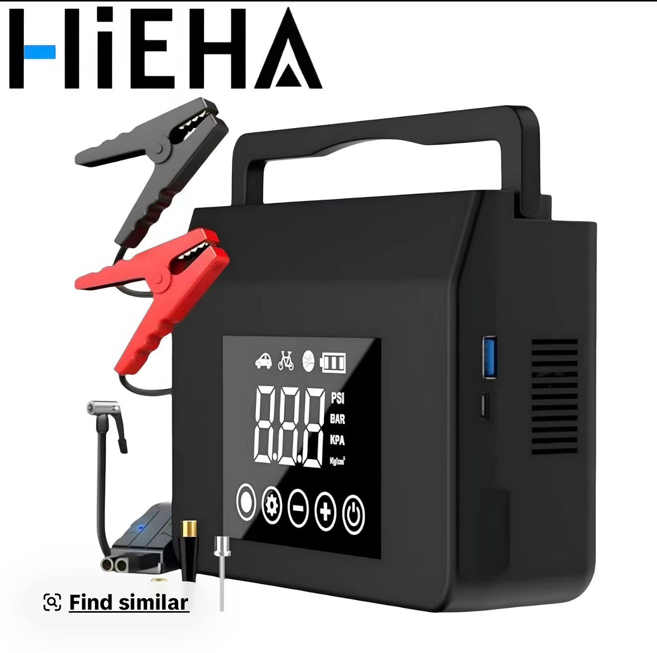 Portable Car Jump Starter with Air Compressor and Power Bank. 1000 Units. EXW Los Angeles $23.50 Unit.