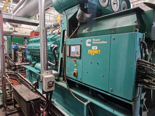 2018 Used 2500 Kva Cummins/Stamford Gas open type set.