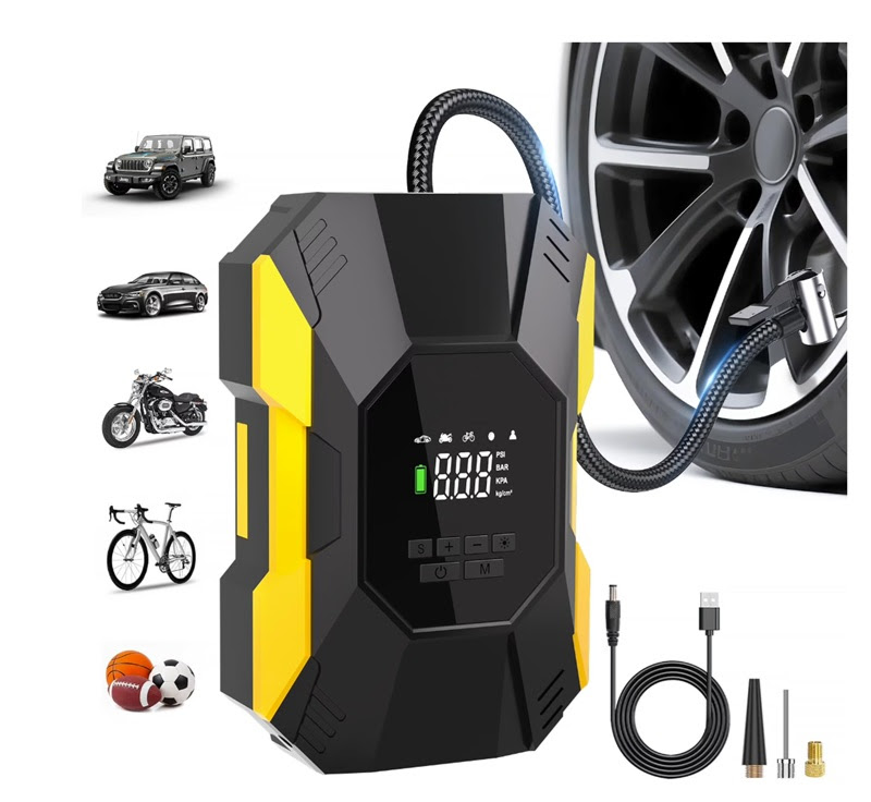 FLYKID T2222 Portable Tire Inflator. 750 Units.  EXW Los Angeles $14.75 Unit. Retail $29.99