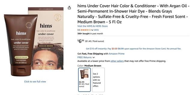 Hims hair color and conditioner USA
