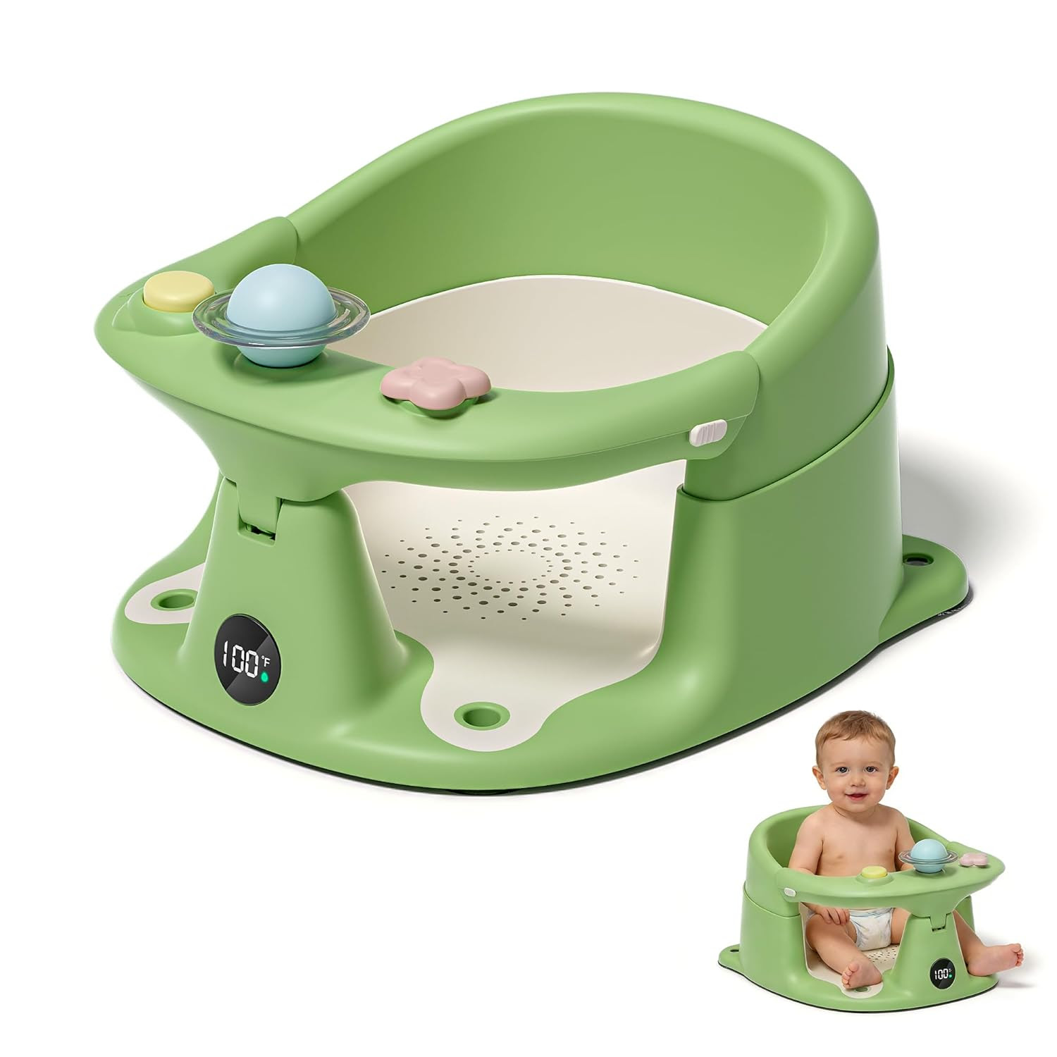 Baby Non-Slip Bath Seat with Thermometer. 2000 Units. EXW Los Angeles $9.95 Unit. Retail $43.99 
