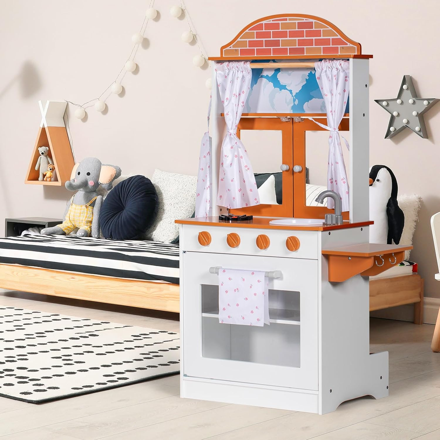 Double-Sided Wooden Farm Play Kitchen Set for Kids. 590 Units. EXW GA $21.00 Unit. Retail $79.99