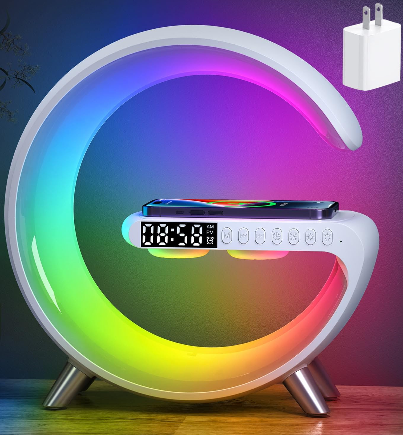 4-in 1 Smart LED Table Lamp Wireless Charger with  Bluetooth Speaker. 1240 Units. EXW Los Angeles $ 7.95 Unit. Retail $44.99