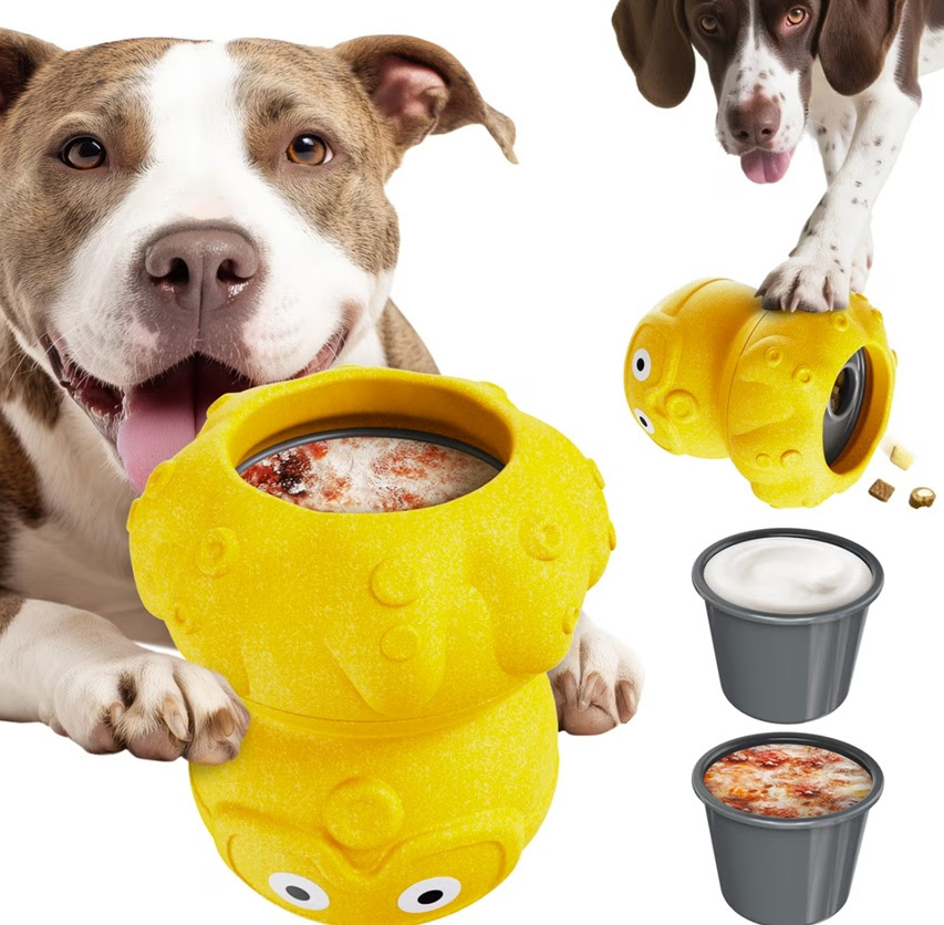 Dudpud 3-in-1 Donut Fillable Freeze Enrichment Dog Treat Dispenser Chew Toy, 5783 Units. EXW Los Angeles $4.95 Unit. Retail $20.90