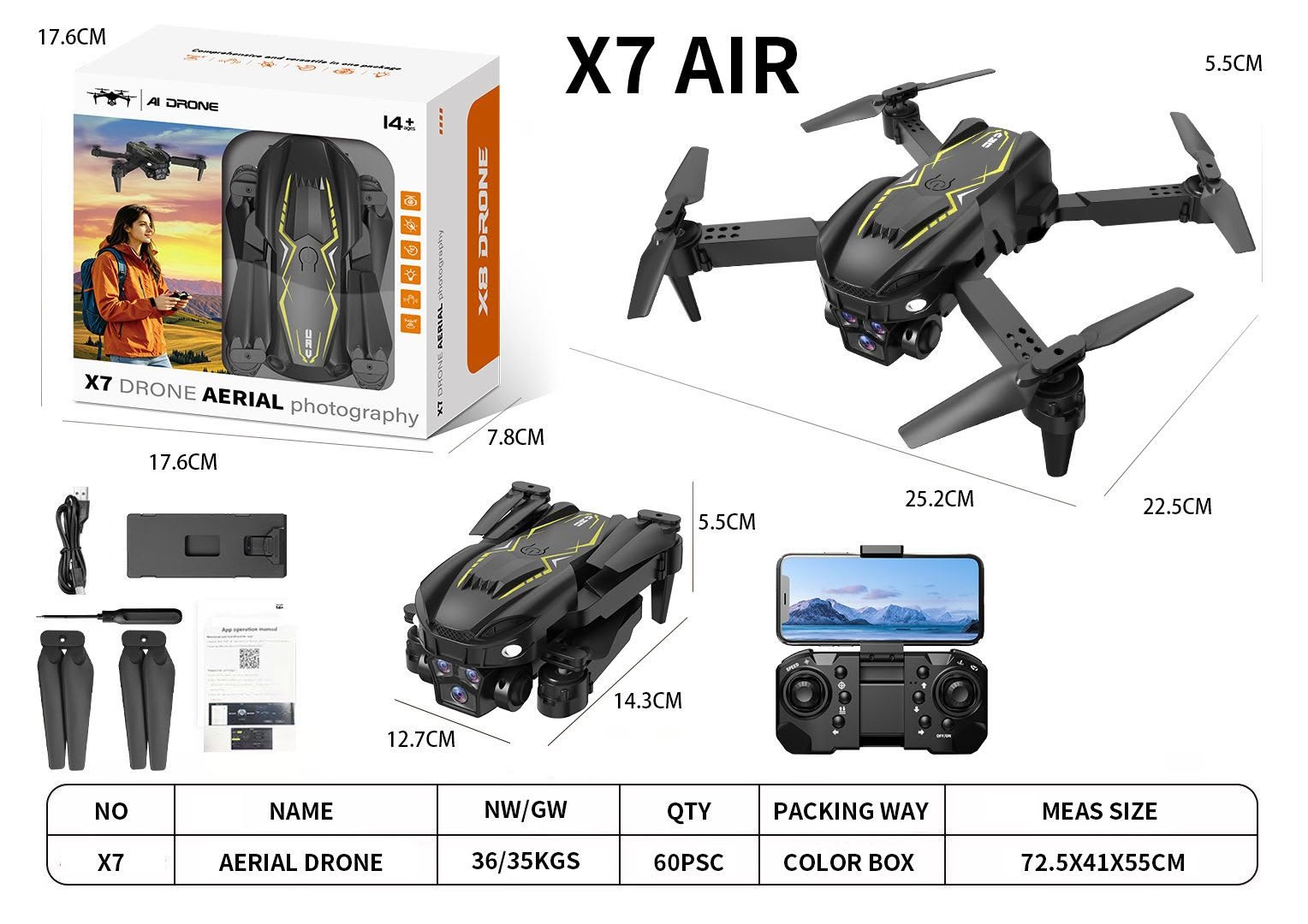 X7 & X37, Mini Drones. 10000 Units.  EXW Los Angeles $11.50 Unit.