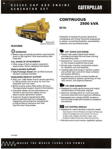 NEW CATERPILLAR G3520-C INDUSTRIAL GENERATOR SETS