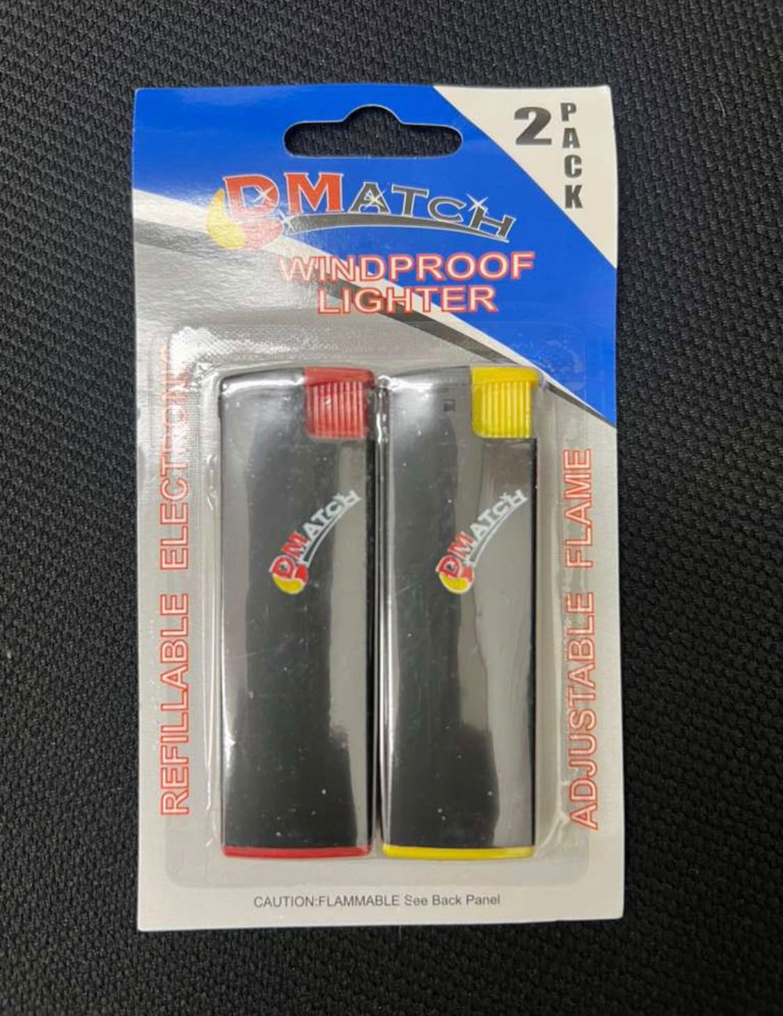 DMatch 2PK Refillable Windproof Lighter. 90,000 Units. EXW Los Angeles $0.35/ Pack of 2.
