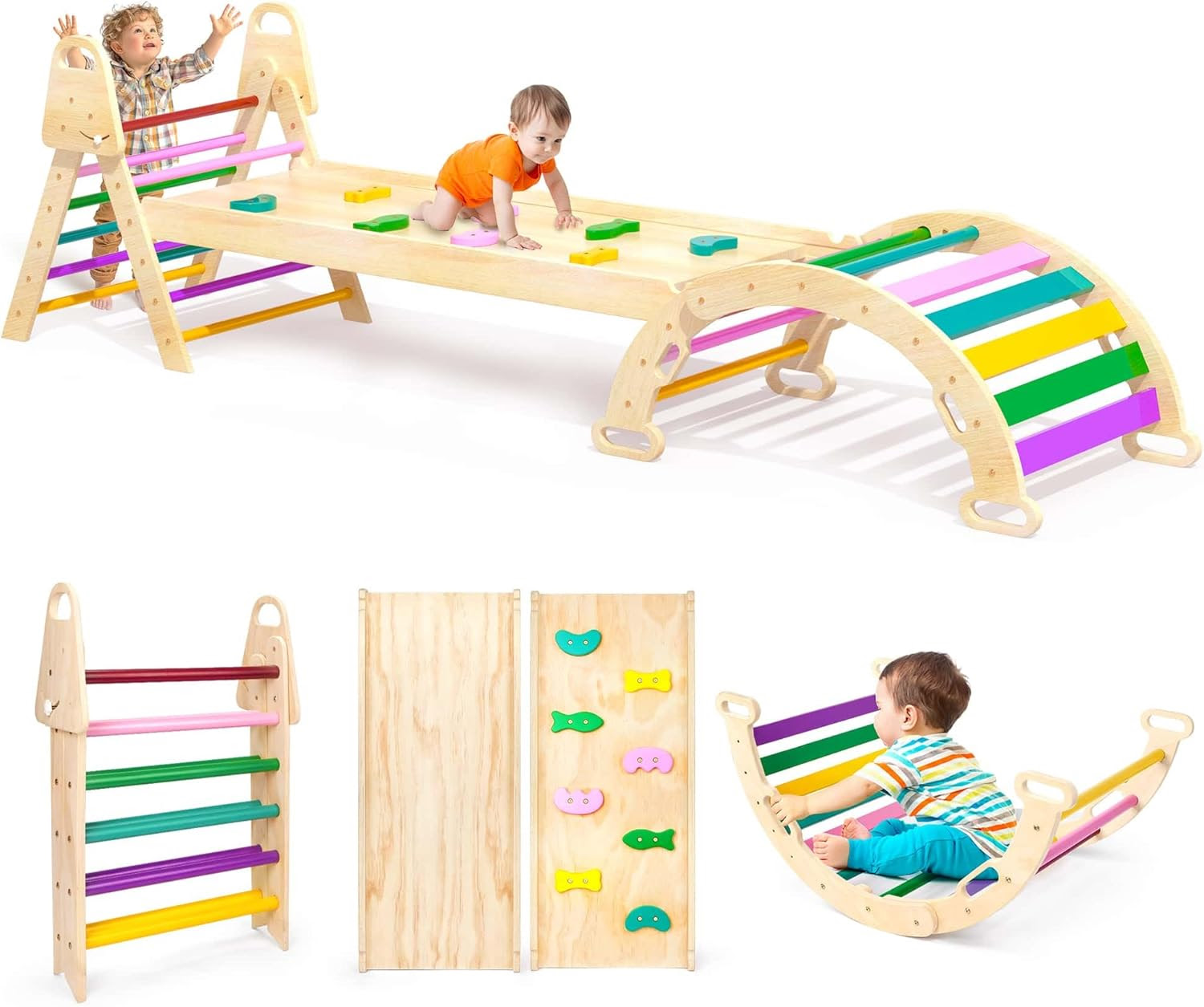 7 in1 Foldable Extra Large Pikler Triangle Indoor Climbing Toy Set.  3000 Units. EXW Los Angeles $25.00 Unit. Retail $238.47