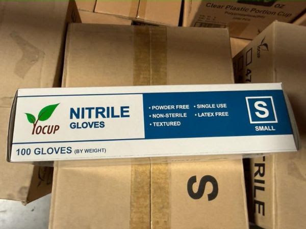 Yocup Powder Dree Nitrile Gloves. 2970 Boxes.  Delivered in USA $2.95 box of 100 Gloves.