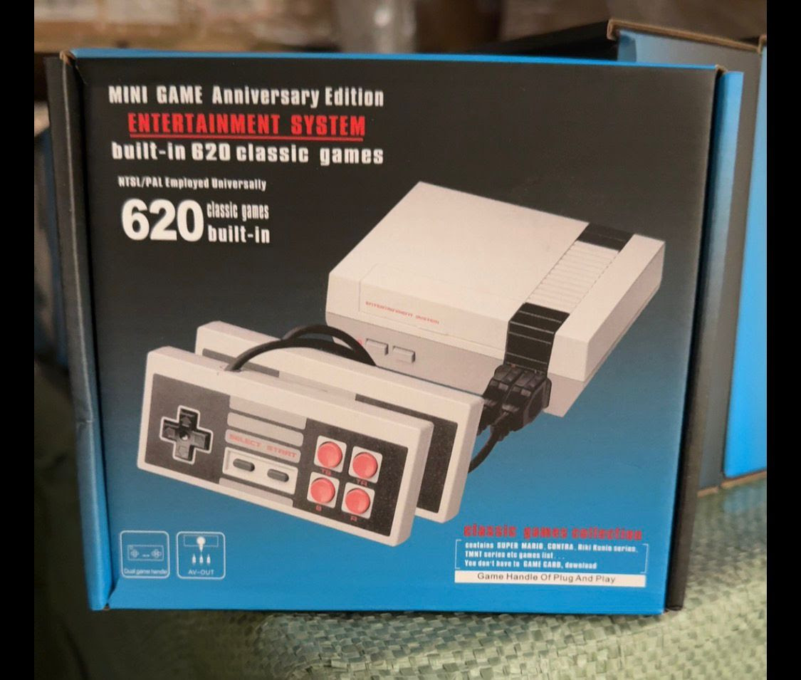 Built-in with 620 Retro Games. 8500 Units. EXW Los Angeles $8.95 Unit. Retail $49.99  Great stocking stuffer beat dad at his own games 