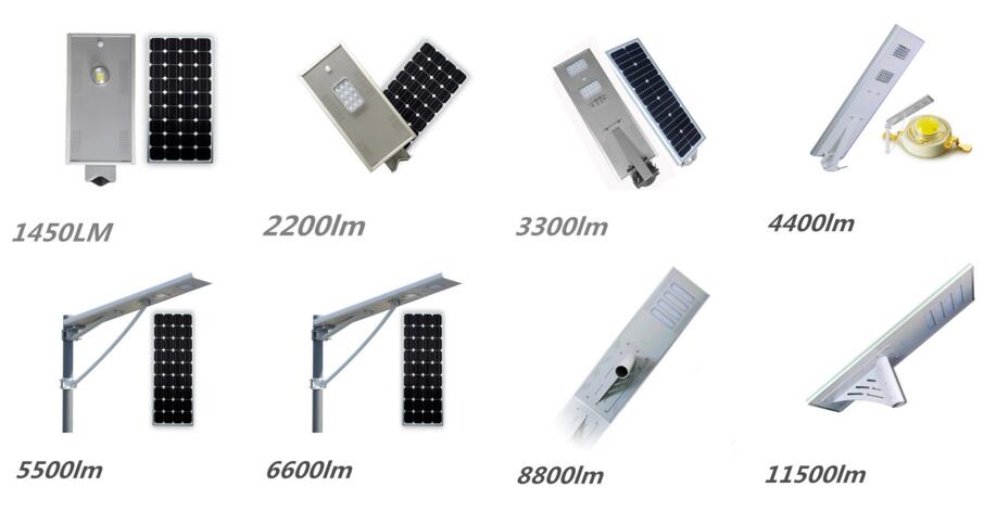 4400lm intefrated solar street lights
