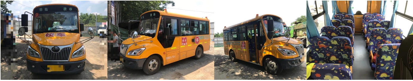 10 used 2021 year 5.3m used school bus, Yuchai diesel 140Hp engine, rated passenger 19 seats, with A/C and ABS,