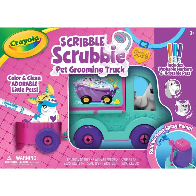 2 loads of Crayola Scribble Scrubbie Grooming Truck Toys available!
