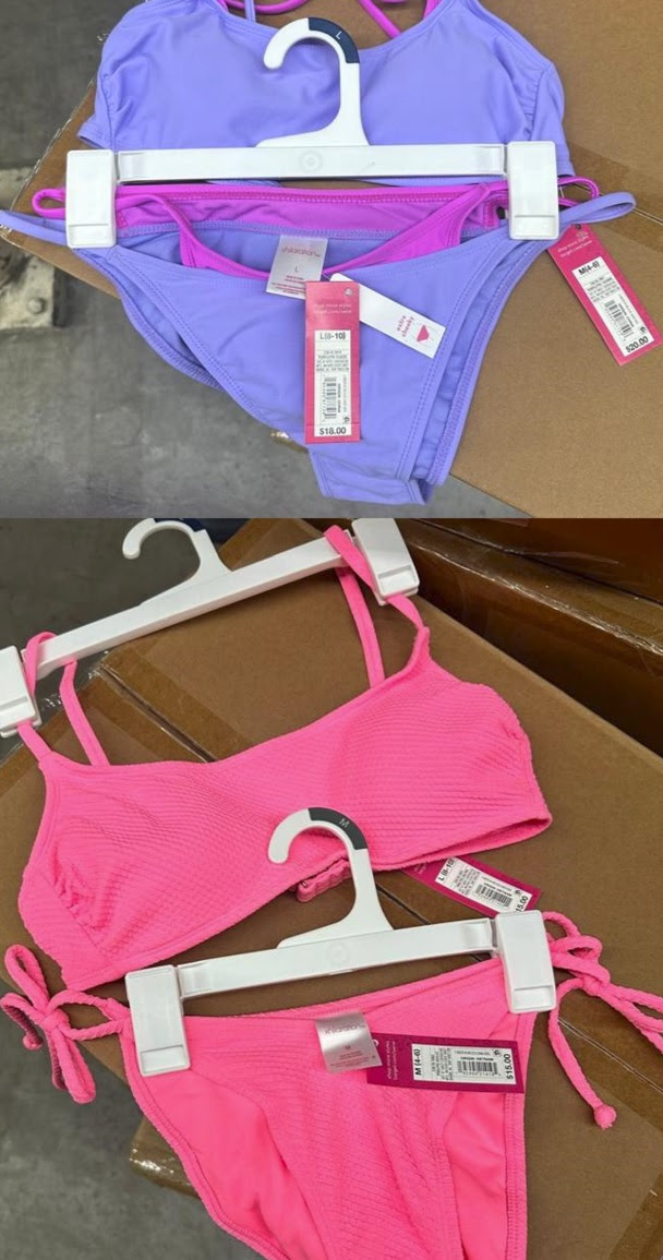 Assorted Womens 2pc Bikini Sets, 25,000 Sets.