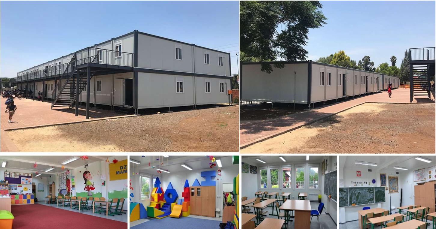 Container house used for school
