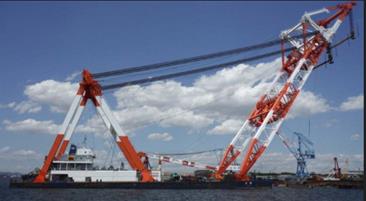 Exclusive- 4000t floating crane (Luffing Gib Type) for sale 