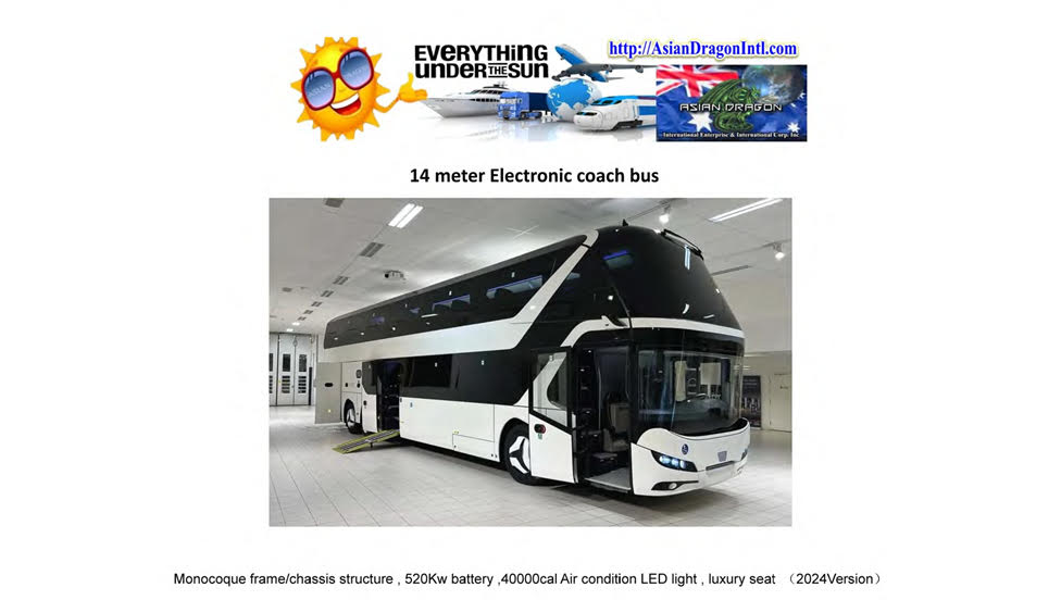 2024 pure electric city bus and long distance coach