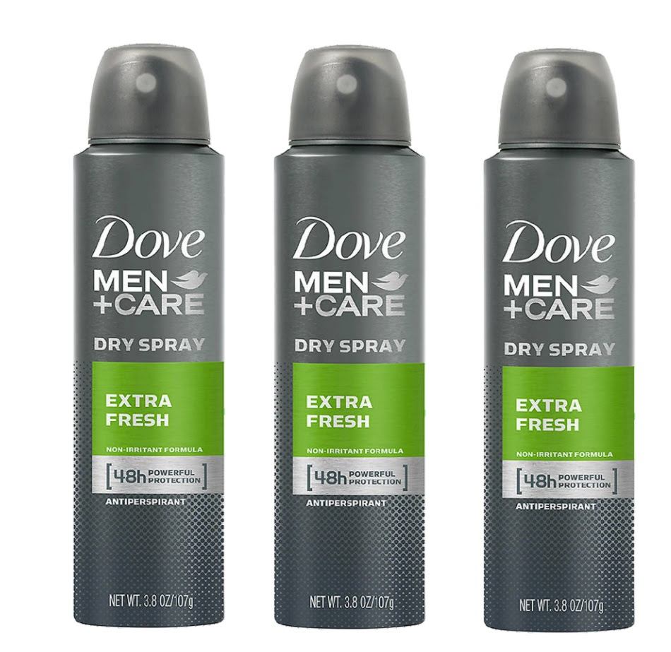 Dove 3PK 4.8 oz Men + Care Extra Fresh Deodorant Spray. 1790 Packs. EXW New York $10.75/pack of 3.