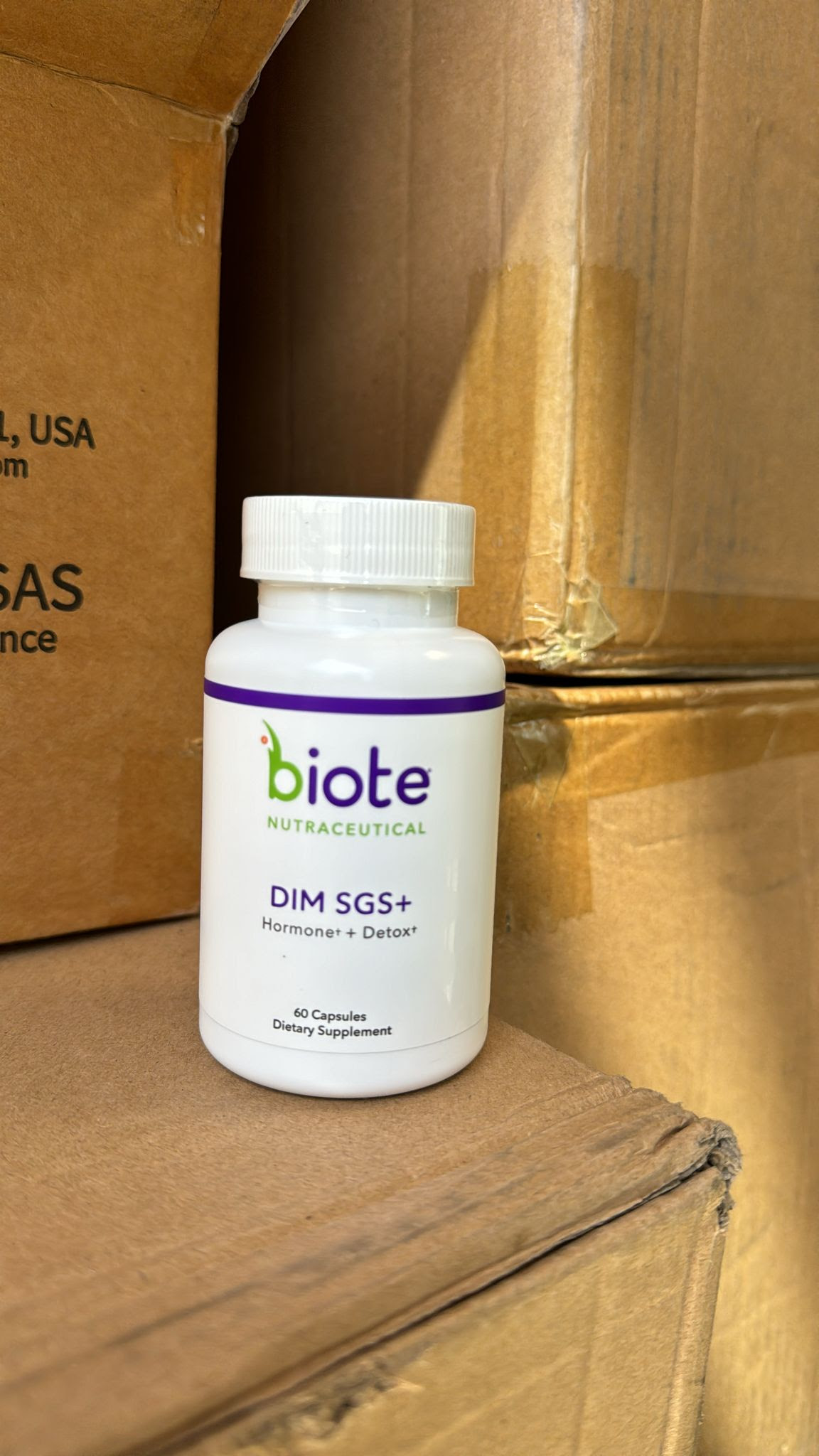 bioTE 60 Capsules Nutraceuticals DIM SGS + Hormone + Detox .  10,000 units.  EXW Los Angeles $8.50 unit.