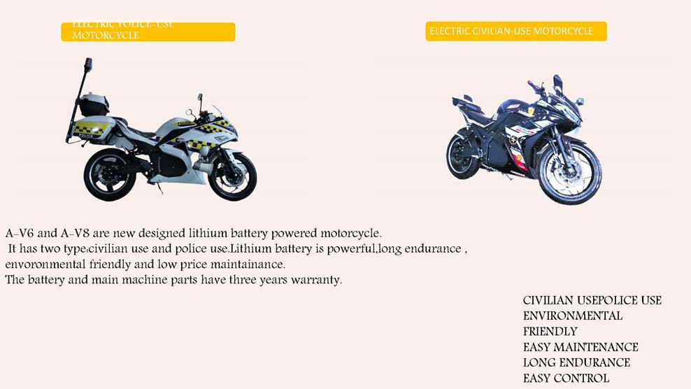 QUOTATION OF E-MOTORCYCLE