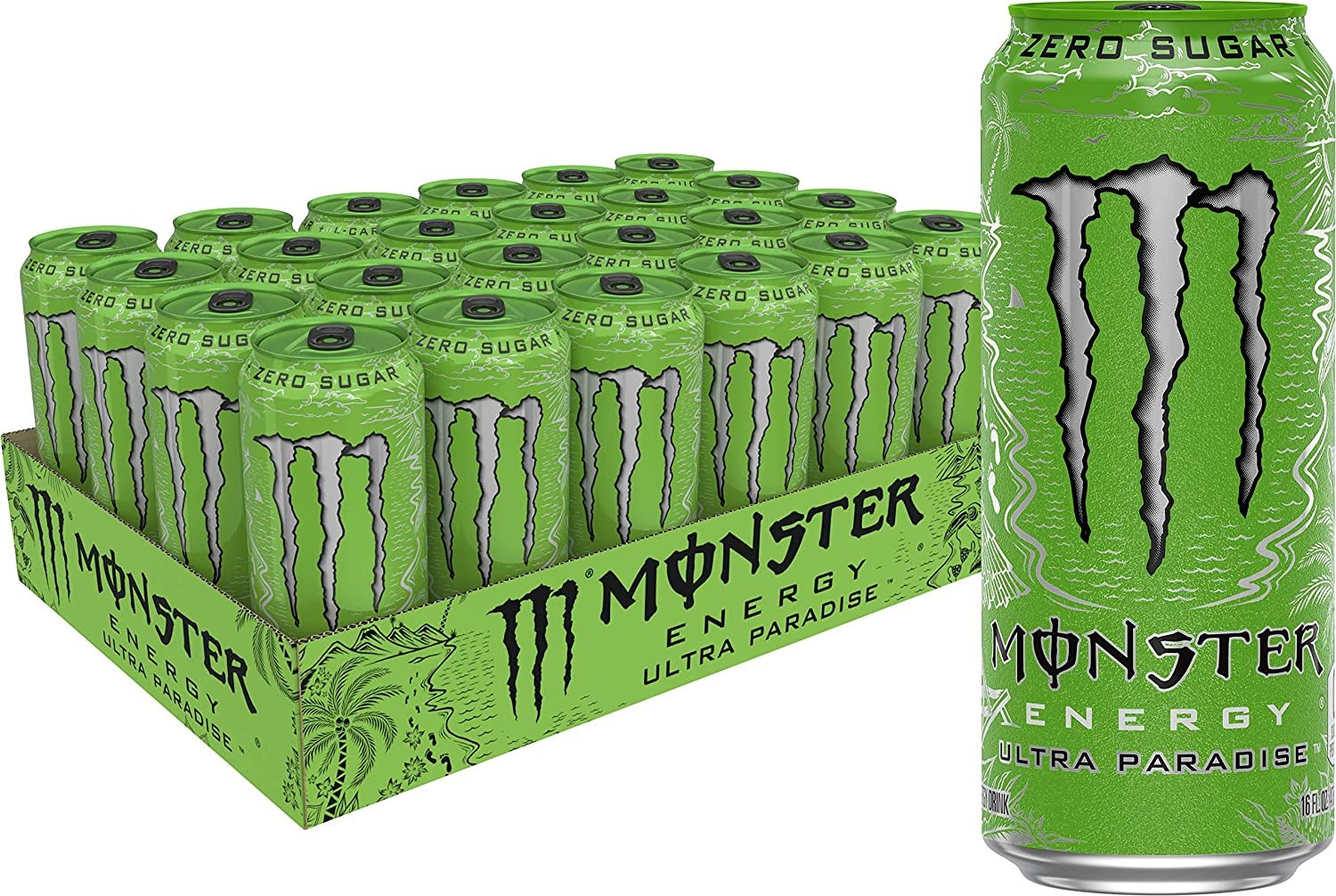 Monster 24 Pack 16 oz Energy Ultra Paradise Sugar Free Energy Drink 280 Cases.  EXW Los Angeles $32.00/Pack of 24.