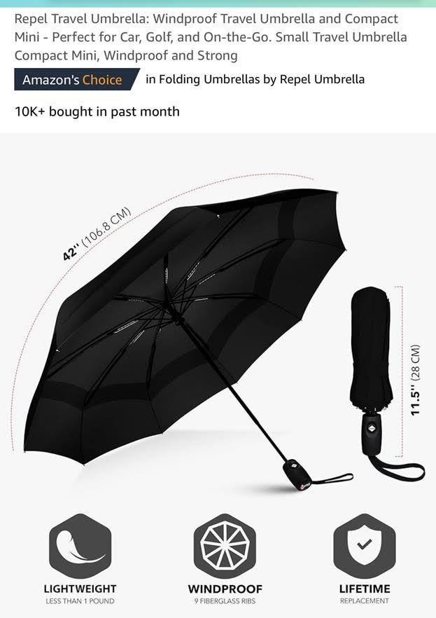 Repel Travel Umbrella USA
