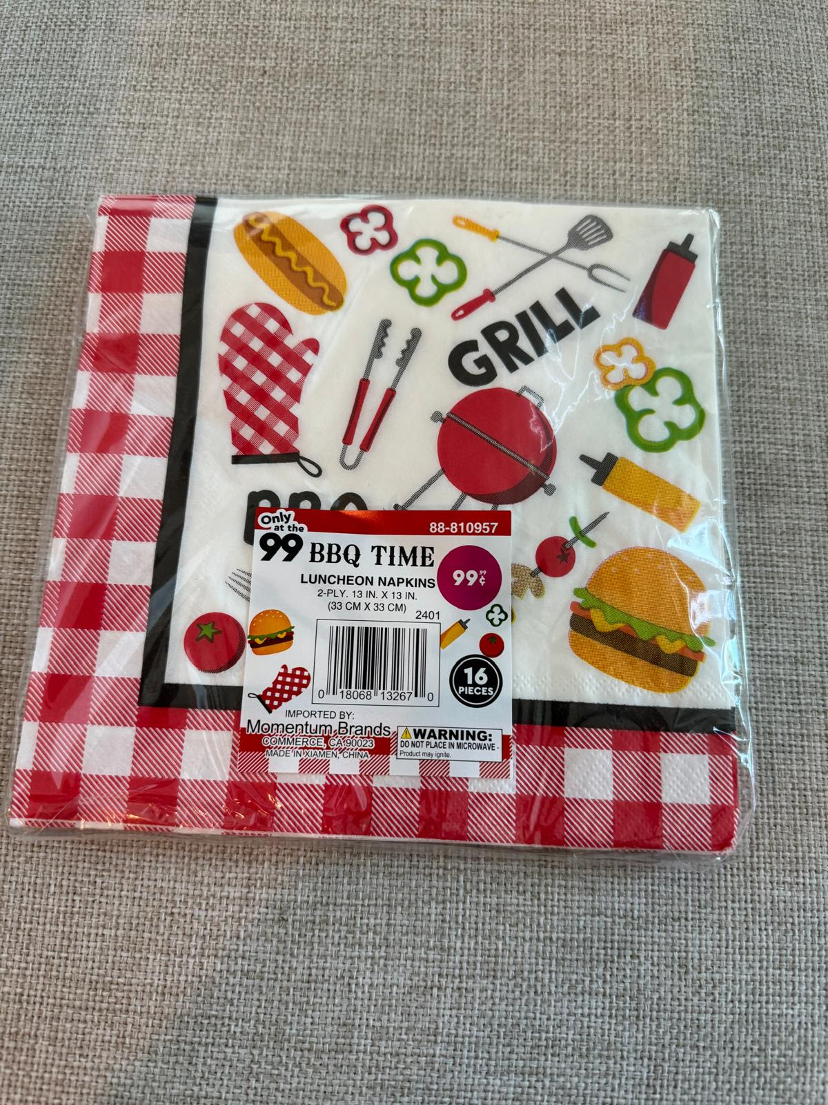 Picnic Paper Napkins. 52,000 Packs.  EXW Los Angeles $0.35Pack.