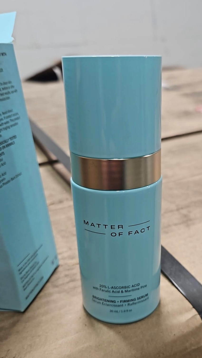 Matter Of Fact 1oz  Brightening + Firming Serum. 1500 units.  EXW Los Angeles $24.75 unit.